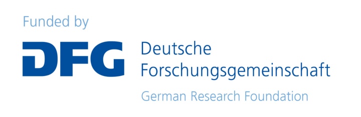 International funding logo of the DFG