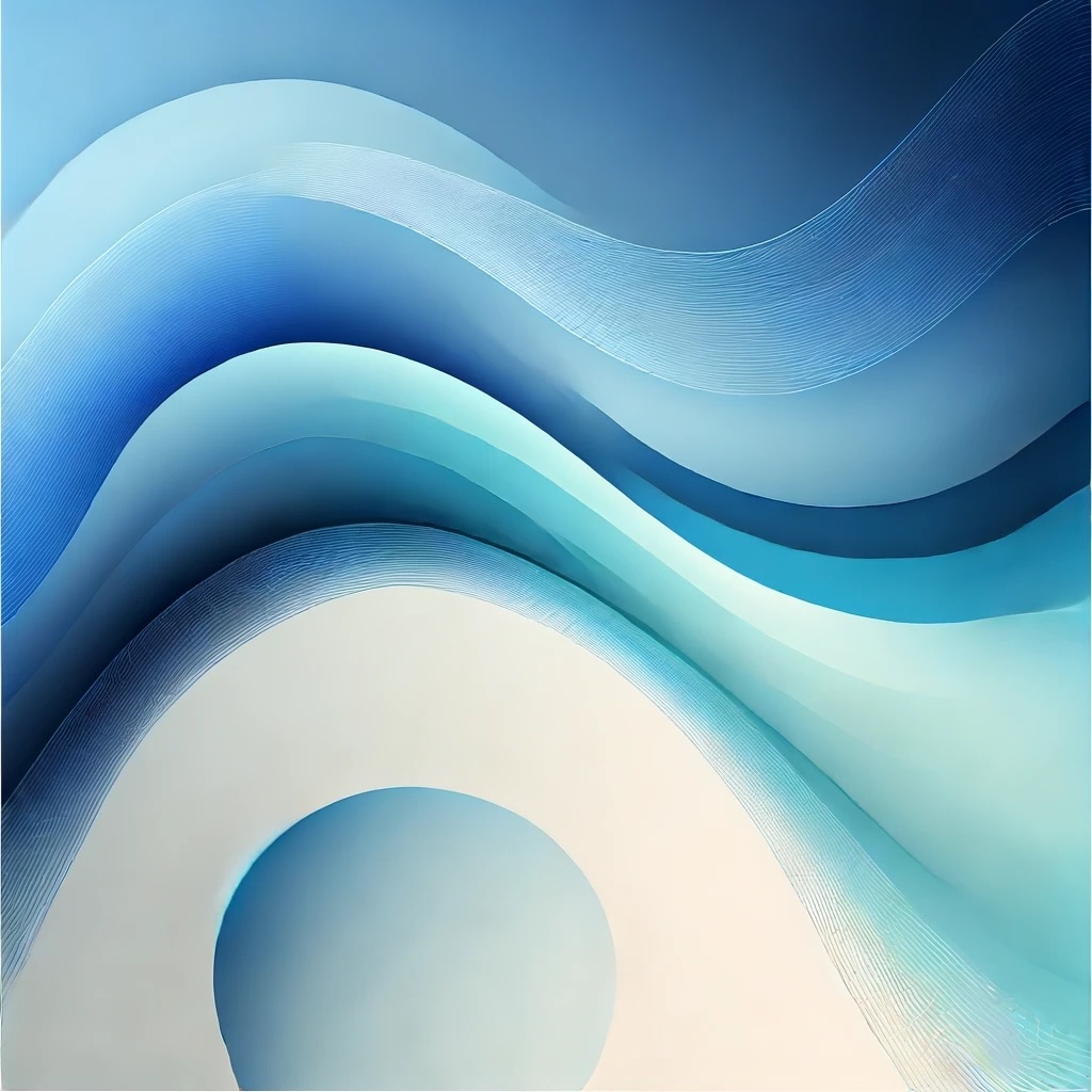 an abstract image featuring various shades of blue