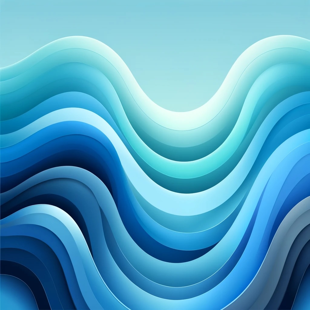 an abstract image featuring various shades of blue