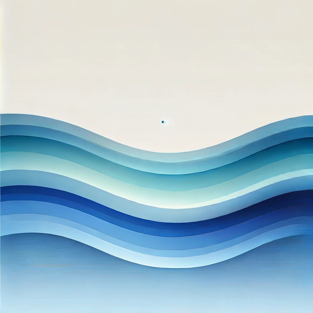an abstract image featuring gradient transition between various shades of blue