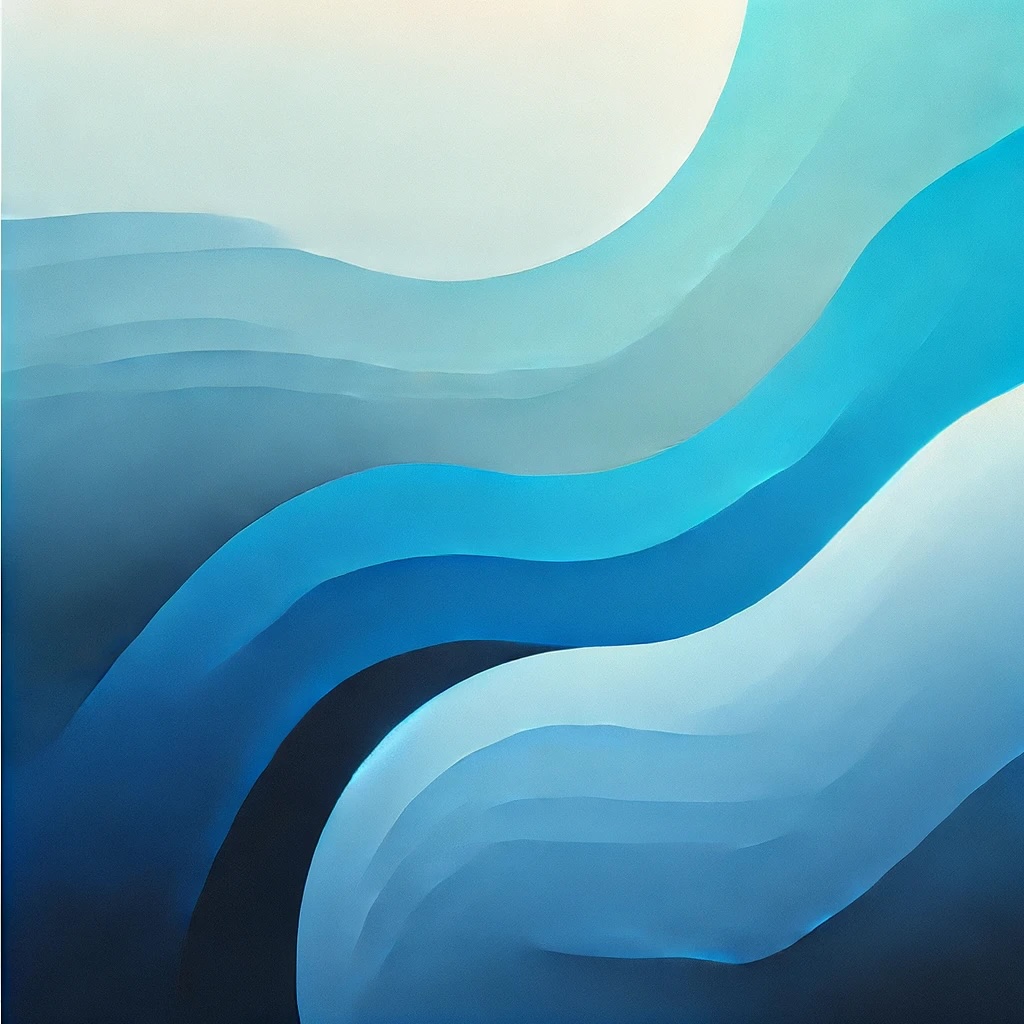 an abstract image featuring various shades of blue