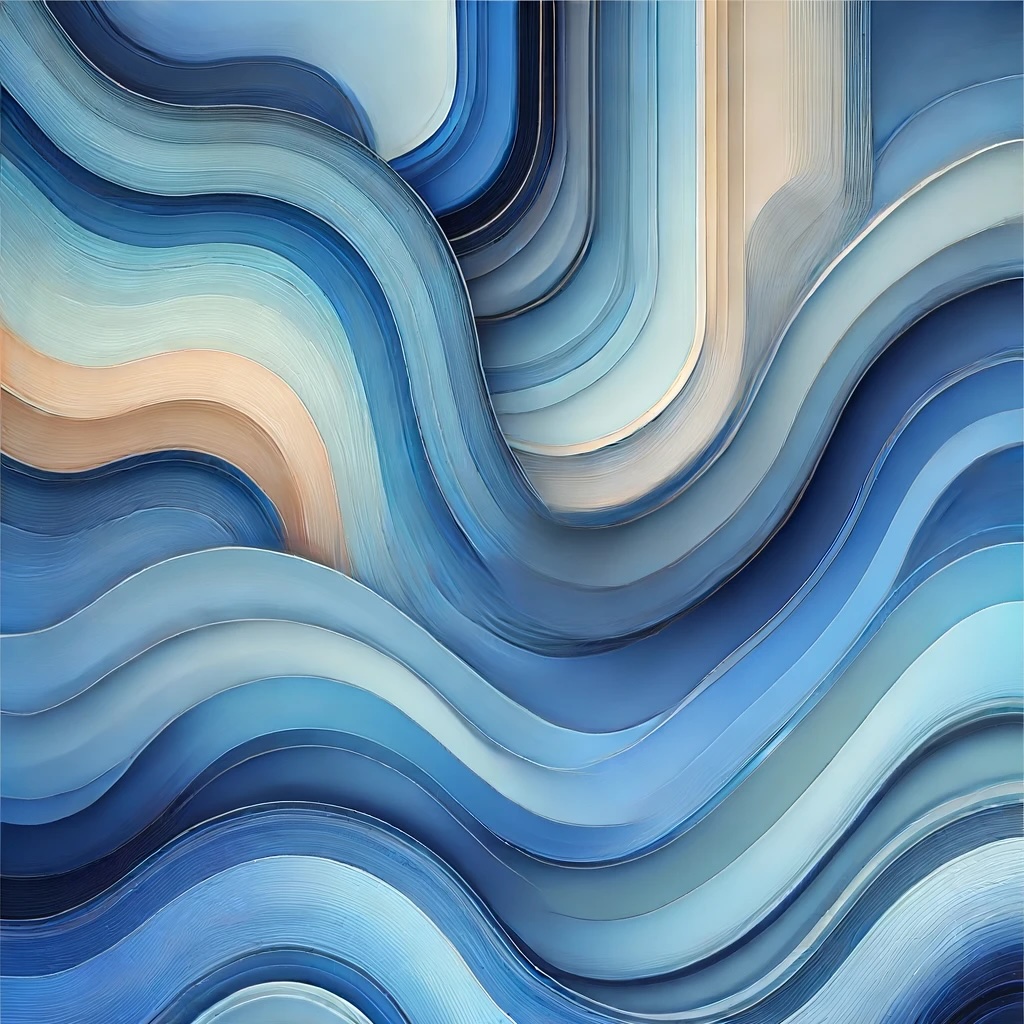 an abstract image featuring various shades of blue